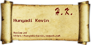 Hunyadi Kevin névjegykártya